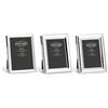 EDZARD Set di 3 cornici portafoto Joline per foto, 6 x 9 cm, 3 diversi disegni, placcati in argento, anti-ossidazione