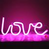 DAKABUKA Love LED Targa neon USB o batteria Luce notturna per San Valentino, Natale, compleanno, camera delle ragazze, soggiorno (rosa)