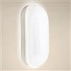 Heyseven LED Lampada da soffitto, 20W 2200LM Luce della cantina a LED, plafoniera ovale, Plafoniera da Parete Impermeabile IP55, Bagno Garage Corridoio Officina Giardino Balcone, Bianco Neutro 4000K