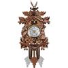 EIOLWJIEO Orologio a Campana con Ora degli Uccelli di Facile Lettura, melodioso promemoria del Tempo, Orologio a cucù Tradizionale in Legno, Stile Chalet della Foresta Nera, CM301