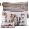 HomeLife Completo Lenzuola Matrimoniali Cotone Fantasia Made in Italy | Set Lenzuola Matrimoniale Cotone: Lenzuolo Matrimoniale Sopra, Lenzuolo Sotto Con Angoli, Due Federe Cuscini | Shabby Rosso