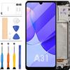 LADYSON Schermo di Ricambio da 6,4 Pollici per Samsung Galaxy A31 A315 SM-A315F SM-A315F/DS A315G/DS IPS LCD Display Touch Panel Digitizer Assembly Kit, con Strumenti gratuiti (Nero con Cornice)