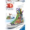 Ravensburger- Puzzle 3D Sneaker Graffiti Style, Colore Verde Teal/Turchese, RAP125975