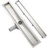 Plumbsys Canalina di scarico 70cm in acciaio inox，scarico a pavimento con pannello 2in1piastrellabile，Canale doccia con sifone a 360° dispositivo deodorante e filtro per capelli ，Drenaggio rapido