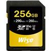 Wise 256GB SDXC UHS II V90 Memory Card 290 - 260 MB/s