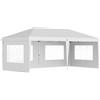 VivaGarden Gazebo Giardino 3x5,85 mt Finestre Regolabili in Altezza e Tende Removibili colore Bianco
