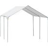 DecHome Gazebo Giardino per Auto 6x3 mt Tendone da Giardino in Acciaio Zincato con Kit di Ancoraggio colore Bianco - 15984C
