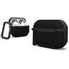 URBAN ARMOR GEAR Metropolis - Custodia protettiva per Apple AirPods Pro 2022, con ricarica wireless, ricarica magnetica, stato LED visibile, moschettone rimovibile, colore: nero