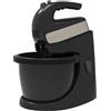 BLACK+DECKER BXMXA500E Sbattitore con Ciotola Rotante, 500W, Ciotola da 2.5L Estraibile, 5 Velocità, Turbo, 2 Set di Ganci Intercambiabili, Ganci per Impastare e Fruste