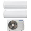 Samsung Climatizzatore Condizionatore Samsung Dual Split Inverter serie WINDFREE AVANT S2 7+18 con AJ052TXJ3KG R-32 Wi-Fi Integrato 7000+18000