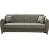 CAPALDO Divano Prontoletto 3 Posti 210x78x78 Delhi Mina 07 Tortora