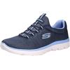 Skechers Summits Artistry Chic, Scarpe da Ginnastica Donna, Bordo Blu A Rete Blu Navy, 36 EU