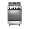 Ⓜ️🔵🔵🔵 De Longhi GEMMA 66 ML - Cucina INOX 4 bruciatori gas di cui un doppia corona, robuste griglie in ghisa, forno elettrico ventilato con 10 funzioni, MADE IN ITALY 🇮🇹, Classe A