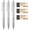 MUJI - Matita meccanica in policarbonato con impugnatura in gomma, 3 pezzi e gomma MUJI [nero - piccolo], 3 pezzi