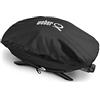 Weber Custodia Premium per barbecue / per barbecue della serie Q 100/1000, tessuto traspirante resistente all'acqua con protezione UV e chiusura con cordoncino, nero, 31,5 x 44 x 67 cm