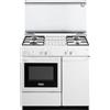 DE LONGHI SGGW854N-ED CUCINA 86X50 CM 4 FUOCHI FORNO A GAS CON GRILL ELETTRICO COPERCHIO IN CRISTALLO BIANCA - PROMO