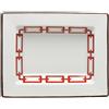 GINORI 1735 SVUOTATASCHE 15X19 CM, CATENE IMPERO ROSSO SCARLATTO