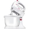 MPM MMR-16Z Impastatrice per Pasticceria con Ciotola Rotante 3,4 L, senza BPA, 5 Velocità + Turbo, Aste e Gancio per Impastare in Acciaio Inox, Bianco, 750W