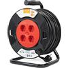 Garza 430021 - Brico bobine (4 colpi, con manico, 50 metri x 1,5 mm), nero e rosso