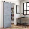 Leroy Merlin Porta scorrevole Cemento in mdf grigio, L 92.5 x H 211.5 cm, con binario Loft Reversibile
