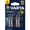 Varta 4106 - Confezione da 6 batterie alcaline AA, colore: blu