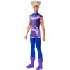 Barbie Dreamtopia - Bambola Ken, Principe dai capelli biondi, con corona dorata e look blu, Giocattolo per Bambini 3+ Anni, HLC23