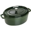 Staub Cocotte Ovale in Ghisa Verde Basilico 33 cm
