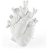 Seletti Vaso cuore Love in Bloom in Porcellana Bianca H25 cm