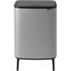 Brabantia Pattumiera Bo Touch Hi 2 Secchi da 30L Grigio Minerale