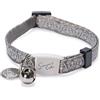 Karlie K Simons Cat Collana Gatto, Grigio 20-30 CM X 10 MM