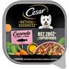 CESAR Natural Goodness in vaschetta 100g con salmone arricchito di olio di pesce, spinaci e carote in salsa