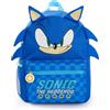 Sonic The Hedgehog Boys | Zaino Character 3D blu con spallacci regolabili | Gamer Zaino da scuola sportivo pratico e organizzato per bambini | Regalo di merchandising della serie di giochi