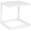 BIZZOTTO Tavolino da Giardino Rettangolare Fisso Bizzotto Hilde 40X40X40CM in Alluminio Colore Bianco - 0662915