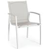 BIZZOTTO Sedia da Giardino con Braccioli Bizzotto Hilla in Alluminio Colore Bianco Cloud - 0663634