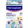 BEIERSDORF SpA Hansaplast Aqua Protect Kids, Cerotti bambini colorati resistenti all'acqua, 20 pezzi in 2 formati