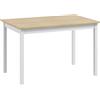 HOMCOM Tavolo da Pranzo 4 Posti con Piedini Antiscivolo, in Legno di Pino, 120x75x75 cm|Aosom