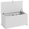 HOMCOM Panca Contenitore Multiuso in Legno per Camera e Ingresso, 80x40x40 cm, Bianco