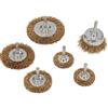 Silverline 993067 - Set spazzole piatte ed a coppia con setole in ferro, 6 pezzi