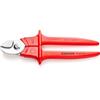 KNIPEX Cesoia per cavi manici rivestiti in resina termoplastica isolati, rivestiti in resina termoplastica, collaudati VDE 230 mm, 95 06 230