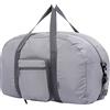 TOTTO - Borsa da viaggio pieghevole, modello Branel, capacità 38 L, 1 scomparto principale, 2 tasche frontali, maniglia, tracolla lunga e regolabile, leggera e resistente, colore grigio