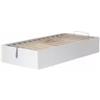 Letto singolo contenitore bed box con rete bianco 90x190 cm