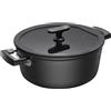 Fiskars Casseruola con Coperchio, Hard Face, Diametro 26 cm, Capacità: 5 litri, Adatta a Tutti i Piani di Cottura, Rivestimento Antiaderente, Resistente ai Graffi, Alluminio/Plastica, 1075527