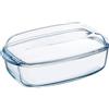 Pyrex Essentials Rettangolare casseruola con Coperchio, 4.5 l