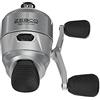Zebco Mulinello da pesca 33 Platinum Spincast, misura 30, recupero destro o sinistro, rapporto di trasmissione 4,7:1, pre-bobina con linea Zebco Cajun da 4,5 kg, argento