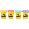 Play-Doh, Confezione da 4 Colori Atossici a Tema dolcetti, per Bambini e Bambine dai 2 Anni in su, Vasetti da 112 g, ‎Arancione, Rosa, Azzurro, Viola