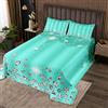 Homemissing Copriletto trapuntato con glitter argento (senza glitter) Bling Partyations Teal Blue Coverlet per bambini ragazzi ragazze adolescenti Diamond and Jewelry Coverlet Set traspirante doppia dimensione