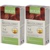 Ist.ganassini SpA BIOCLIN Bio-Colorist 7.4 Biondo Rame Set da 2 2x1 pz Lozione per capelli