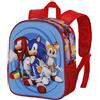 KARACTERMANIA Sonic The Hedgehog - SEGA -Sonic Friends-Zaino 3D Piccolo, Blu, 26 x 31 cm, Capacità 8.5 L