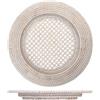 H&h sottopiatto tondo con ala in rattan bianco cm 32