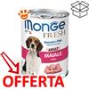 Monge Dog Fresh Adult Maiale - Lattina Da 400 Gr - CONFEZIONE RISPARMIO